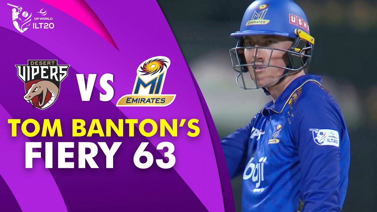 Tom Banton's Fiery 63 🔥 | DV vs MIE | Qualifier 1 | DP World ILT20 | M3Y1J