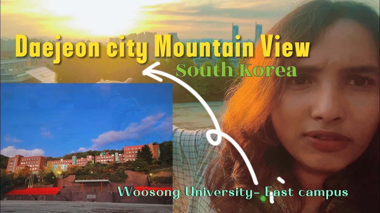 Mountain View of Daejeon city from Woosong University East campus.
