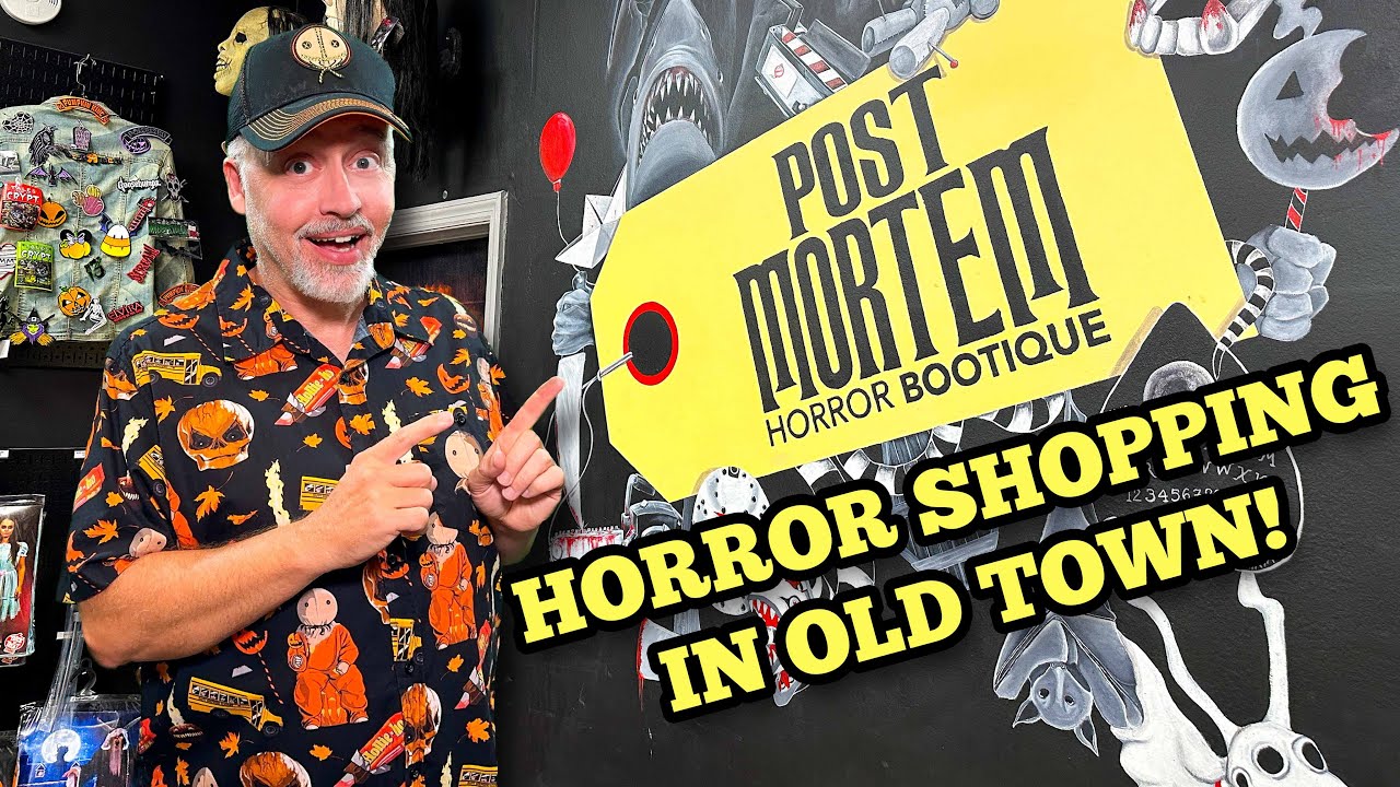 Old Town Shopping For Horrific Collectibles!  Post Mortem Horror Bootique In Kissimmee, Florida!