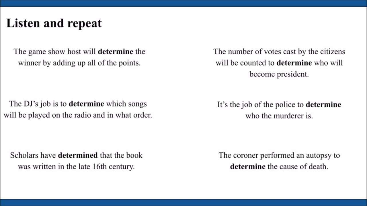 How to Pronounce 'Determine'