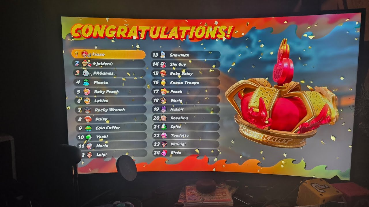 I played @PRGames_  on mario kart world 