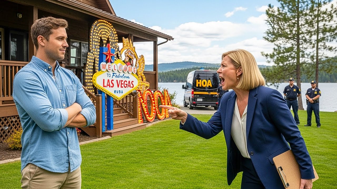 Karen Complained My Holiday Lights Were Tacky, So I Hired a Team to Make My Yard the Vegas Strip!