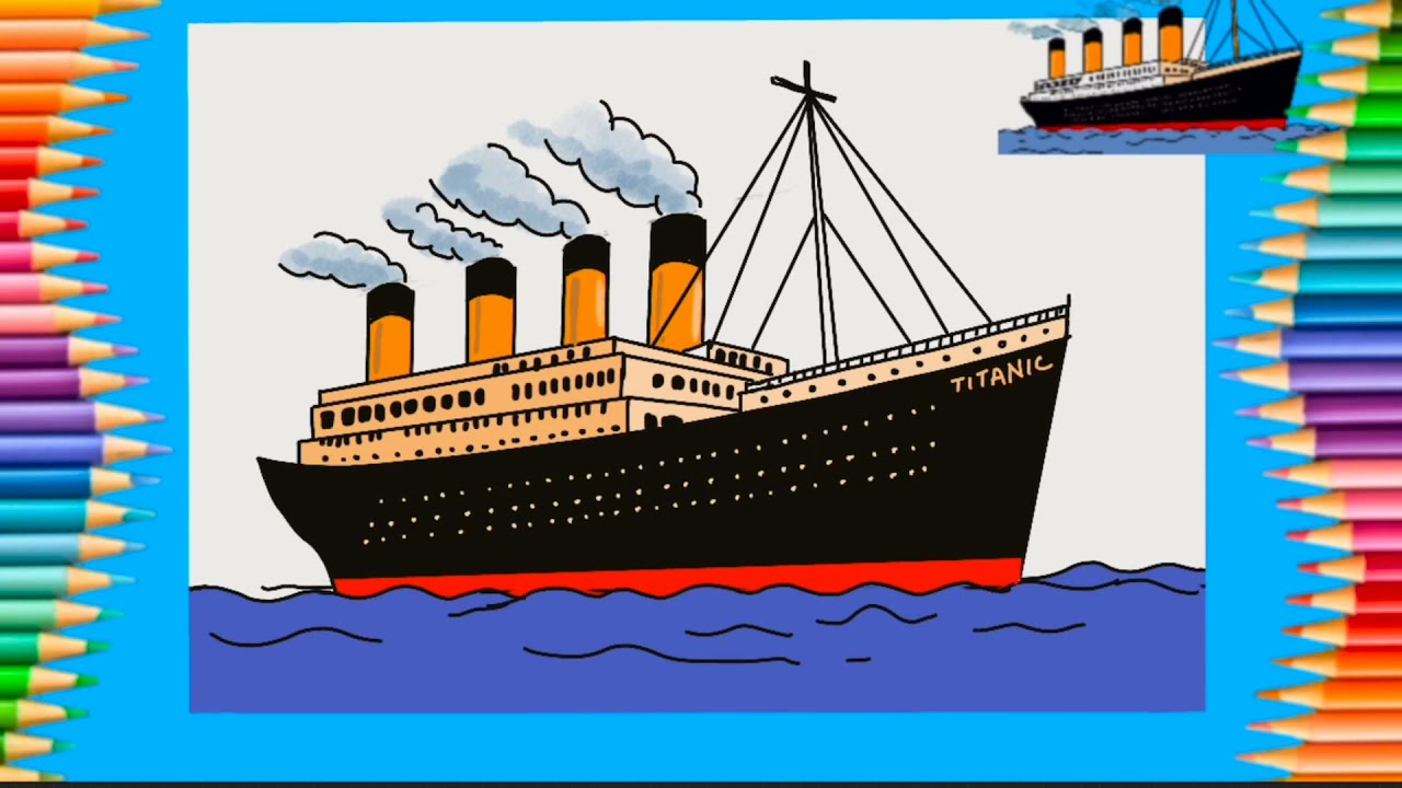 How to draw Titanic easily