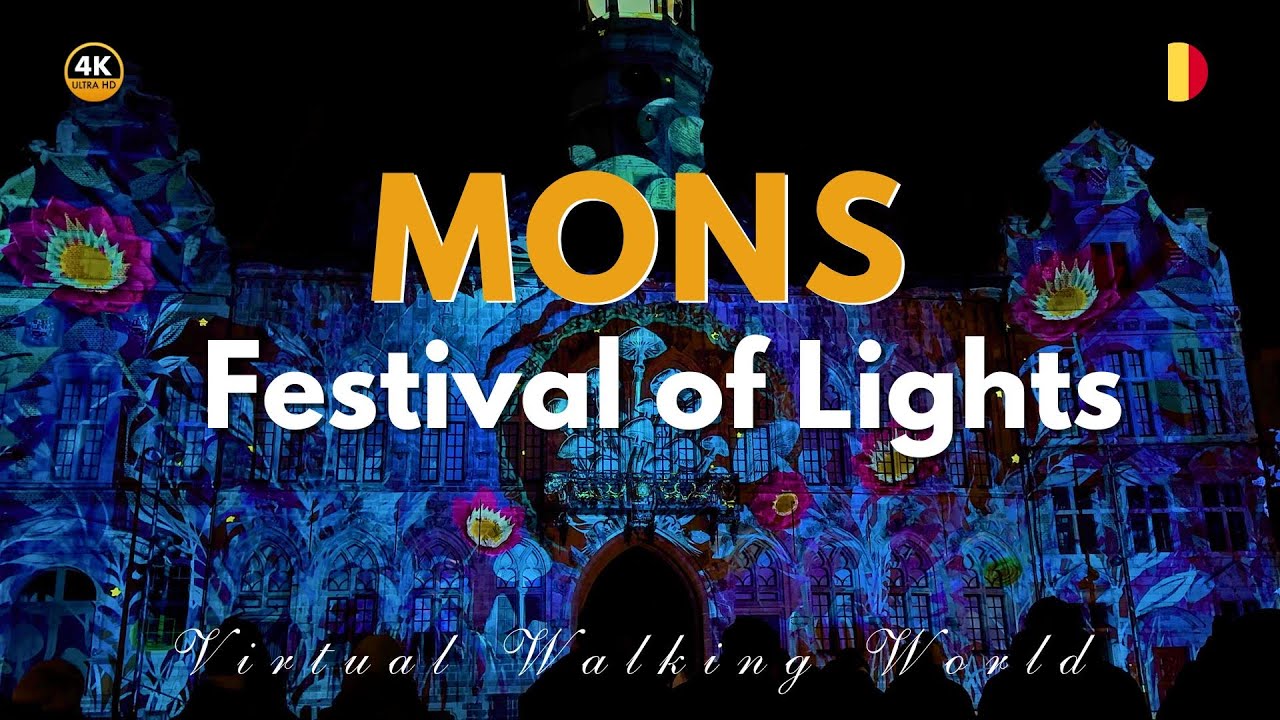 Festival of Lights in Mons 🇧🇪 | Stunning Illuminations & Live Show!