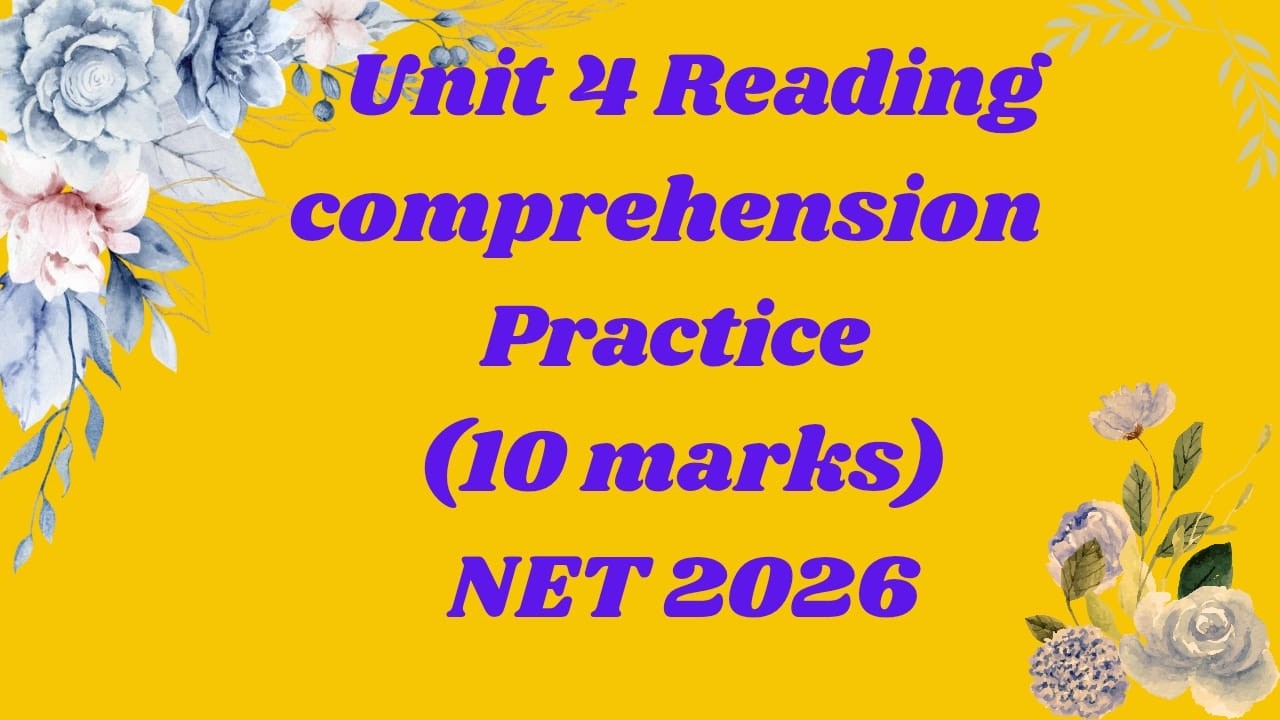 READING COMPREHENSION( part 1). Easy & Scoring Area (5–10 Marks)