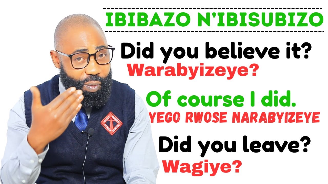 L615: Vuga Icyongereza vuba, Ibibazo n'ibisubizo by'Icyongereza mu Kinyarwanda