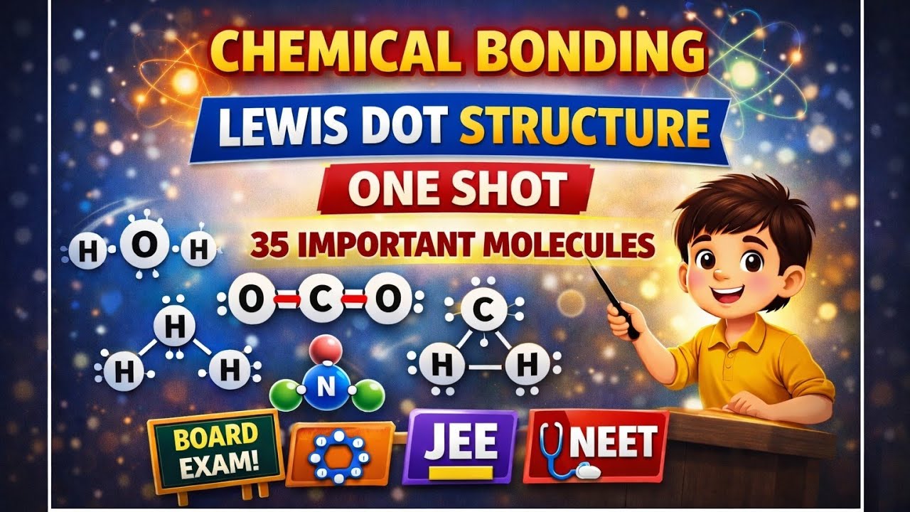 Lewis Dot Structure One Shot 💥 | 35 Most Important Molecules | JEE NEET Board 2026
