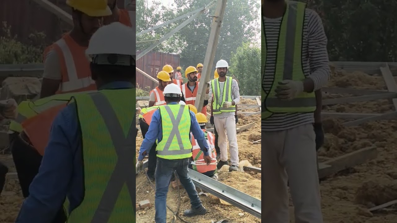 Transmission line 400KV Tower Erection Godda jharkhand 