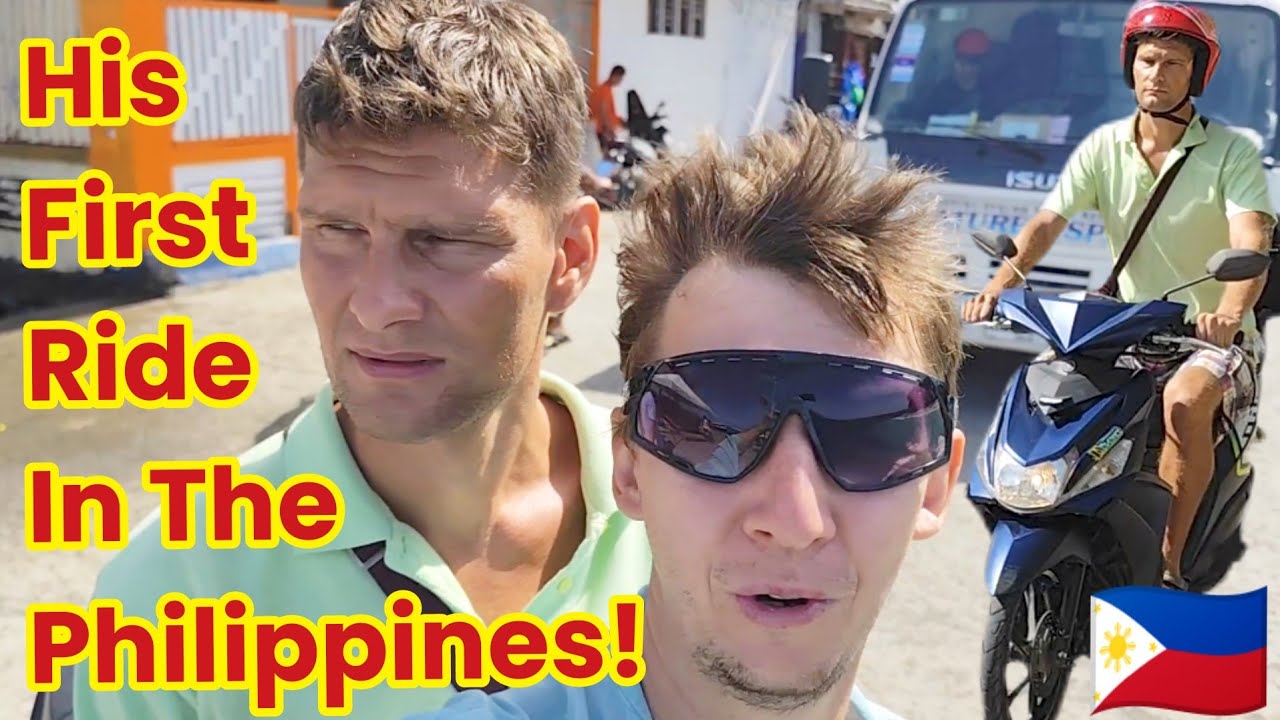 OUR FRIEND FIRST TIME RIDING A MOTORCYCLE IN THE PHILIPPINES – Denis Teached Him! ⚡
