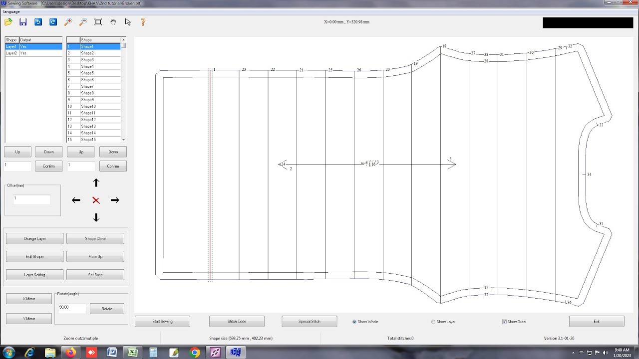 How can i make Juita (K15) machine Sewing design? কিভাবে আমি জুইতা মেশিনের সুইং ডিজাইন করব?