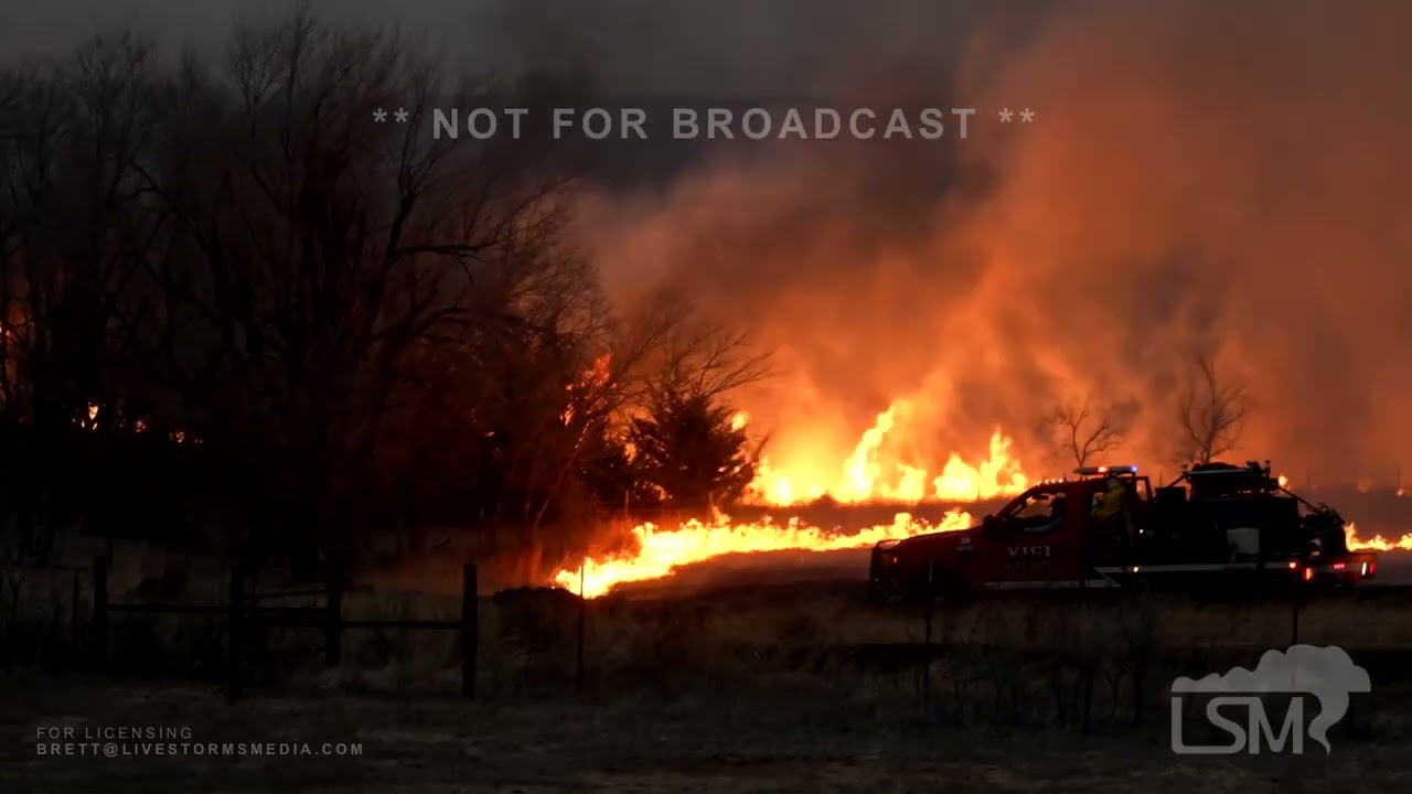 03-29-2022 Crawford, OK Destructive Wildfire-Destroyed Landscape-Fast Moving Flames