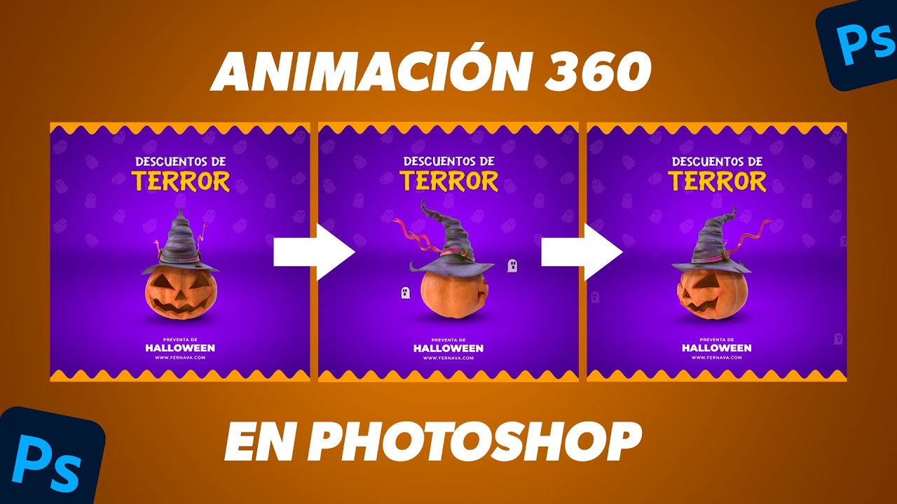 Cómo hacer animación para Halloween en Photoshop | Tutorial para Instagram y Facebook