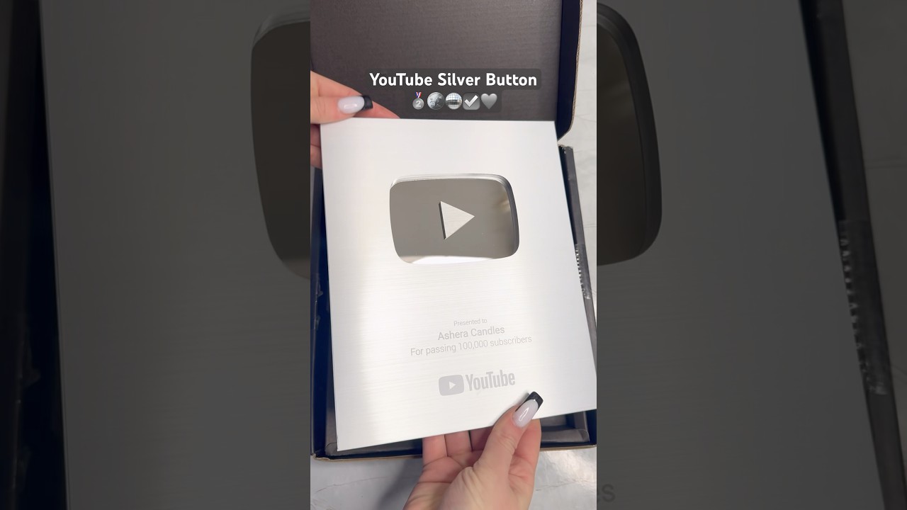 🥈YouTube Silver Button Unboxing ASMR🪙☑️🩶