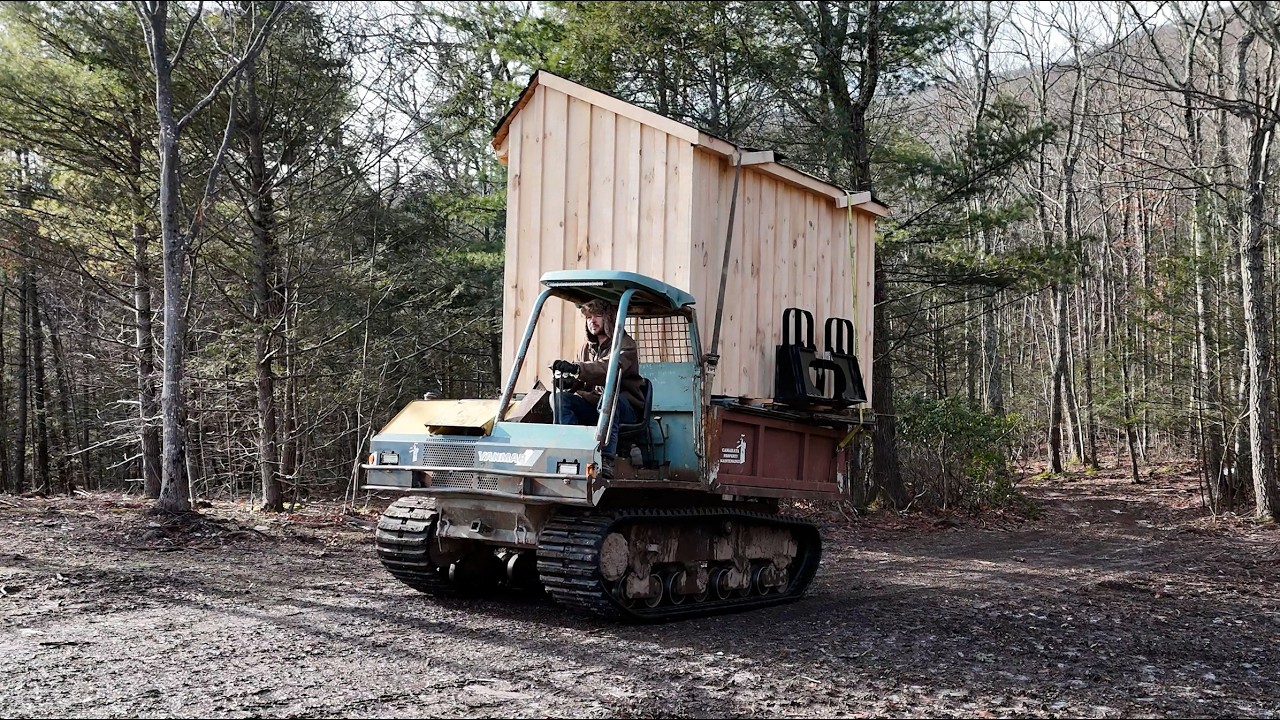 Setting up a fire wood shed