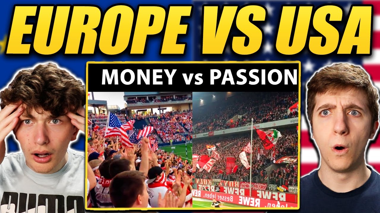 Americans React to Football Fans in USA vs Europe!