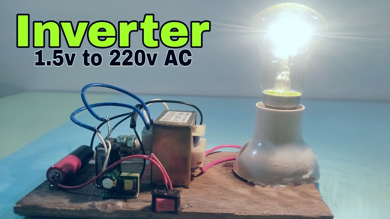 Inverter 1.5v to 220v || how to make inverter to Easy Circuit