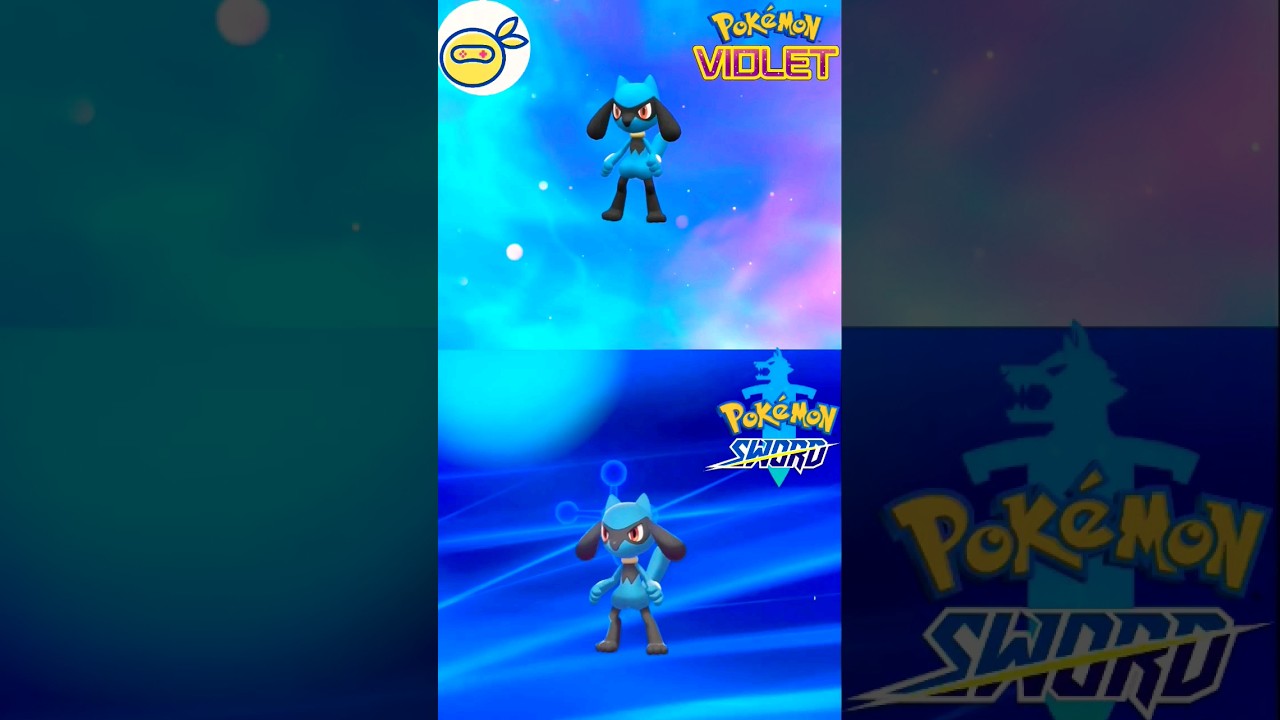 Riolu To Lucario Evolution Comparison in Pokemon Sword and Pokemon Violet