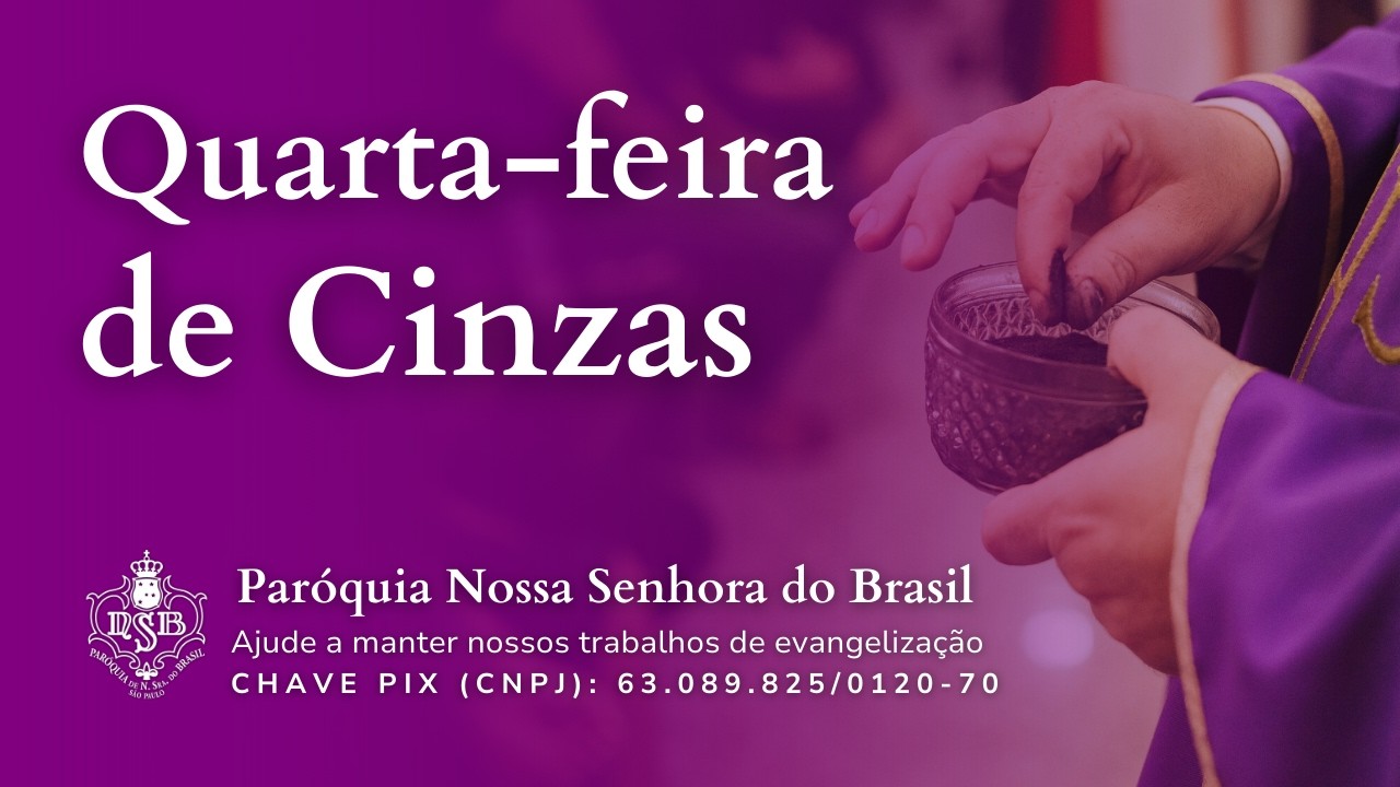 Missa ao vivo (Quarta 18/02/2026) às 12h online – Nossa Senhora do Brasil