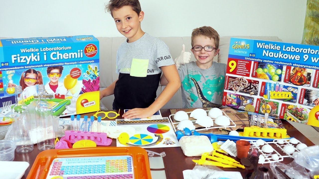 Eksperymenty dla dzieci Laboratorium 9w1 i Laboratorium fizyki i chemi