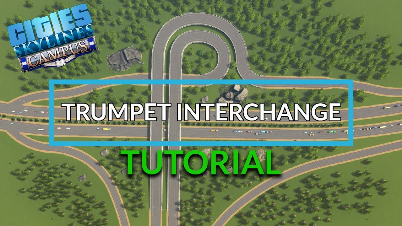 How To Build A Trumpet Interchange With No Mods (PC, XBOX, PS4) | Cities: Skylines Tutorial