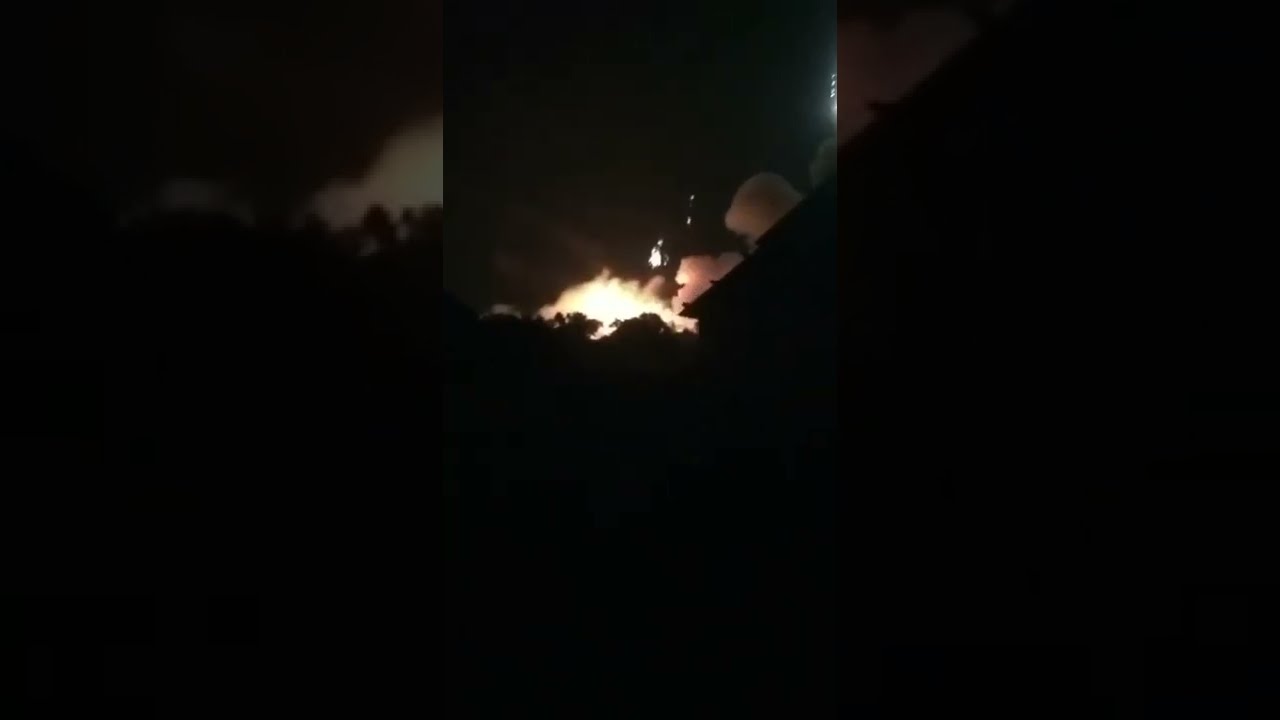 Rocket attack on a rus. railway echelon with equipment and infantry