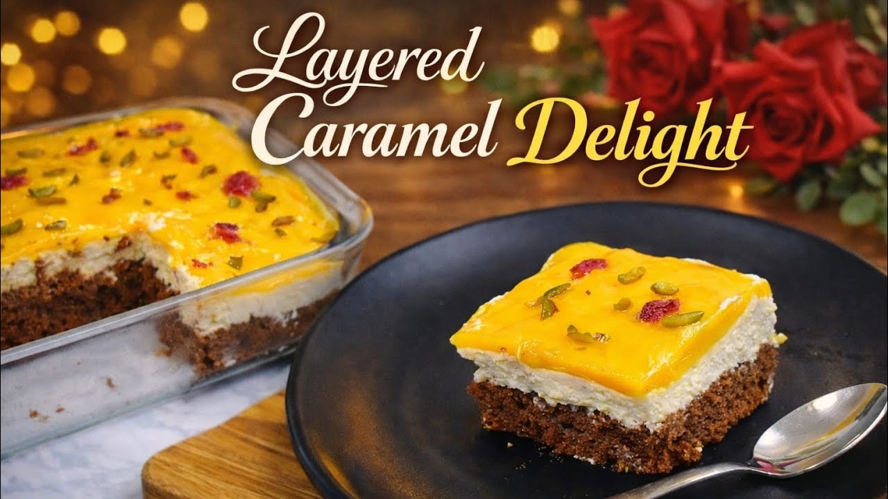 LAYERED CARAMEL DELIGHT 😍 | Ramadan Special Dessert