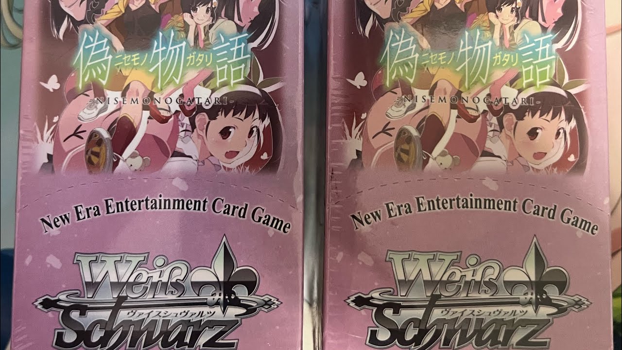 Weiss Schwarz x2 Nisemonogatari booster box opening