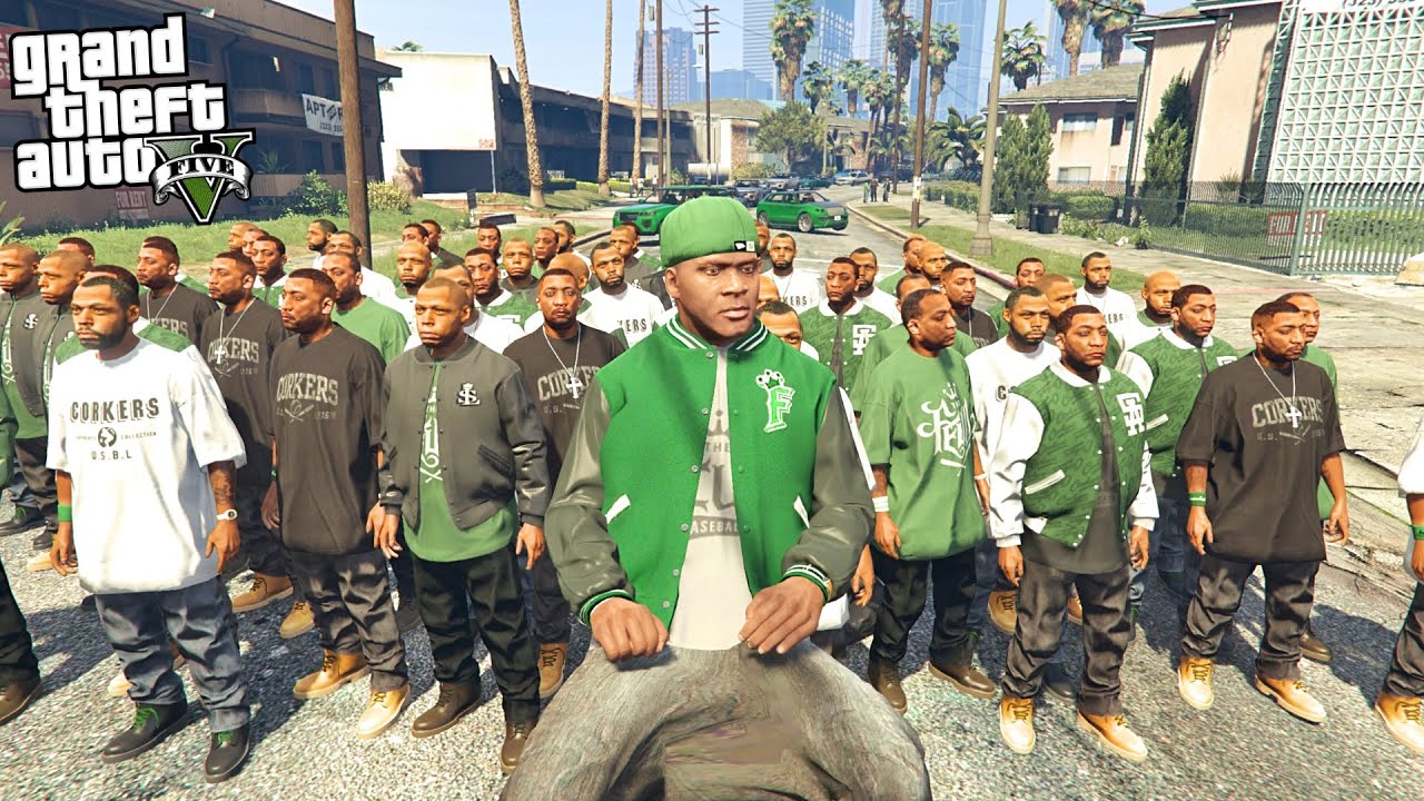 FRANKLIN & GROVE STREET GANG WAR IN GTA 5!!! (GTA 5 Mods)