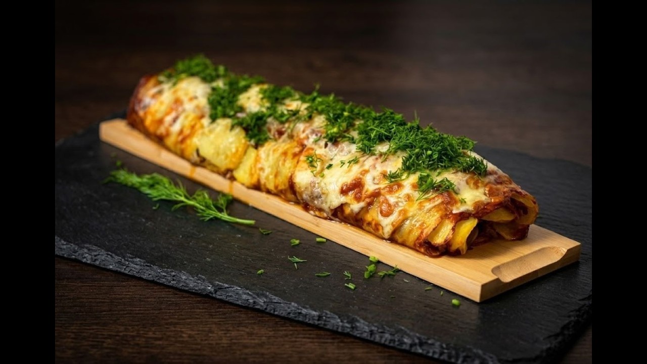 Kartoffel-Hackfleisch Rolle mit Käse überbacken – einfach & lecker