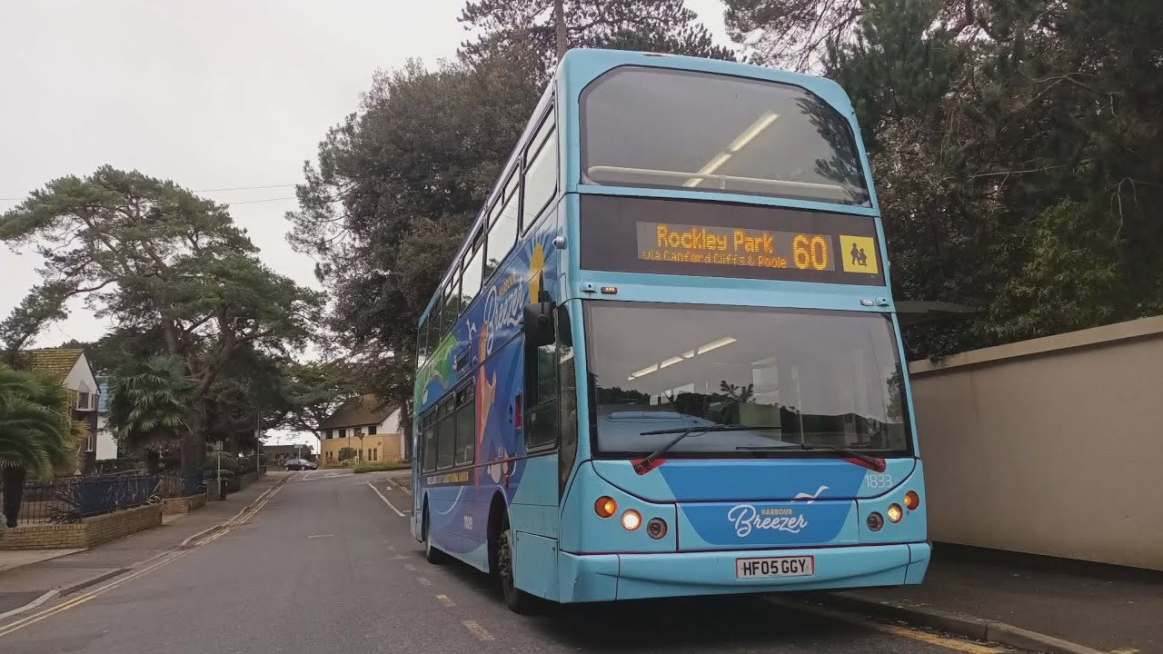 morebus Volvo B7TL Vyking Myllemium 1833 HF05 GGY on the 60 to Sandbanks 