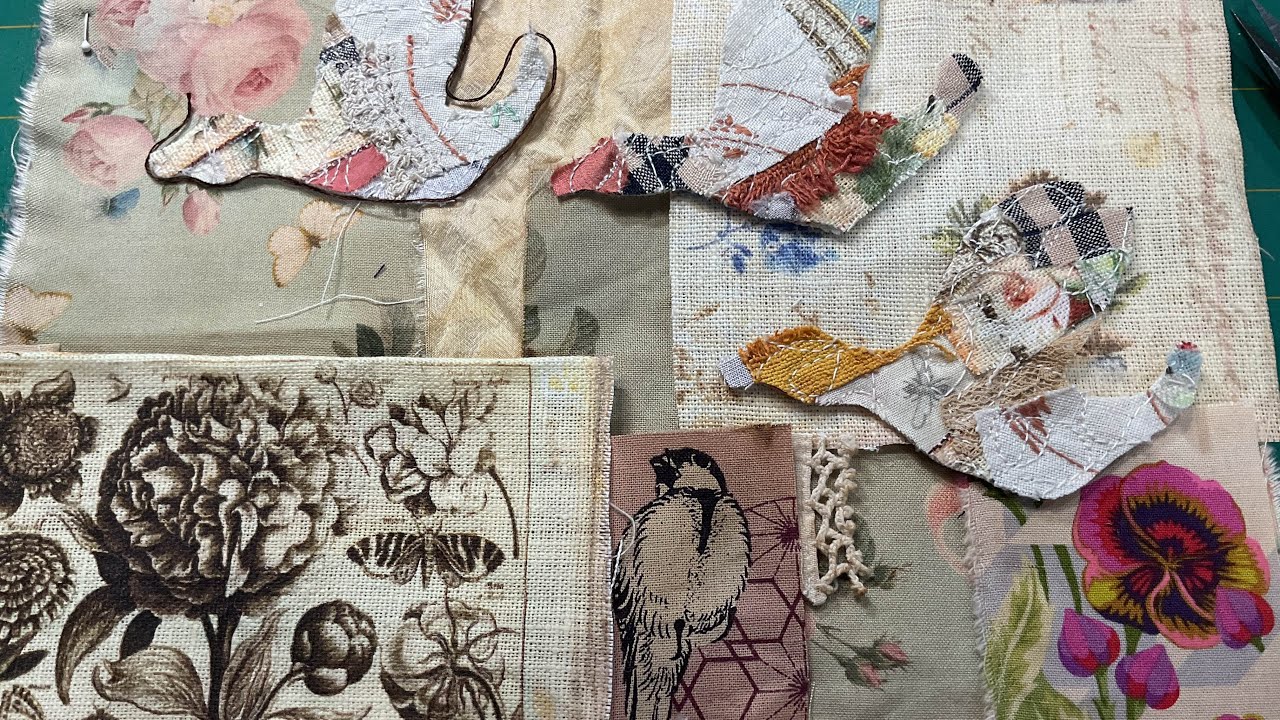 Часть 6 #roxysjournalofstitchery книга1 #украшения #тканевыйжурнал #тканевыйколлаж