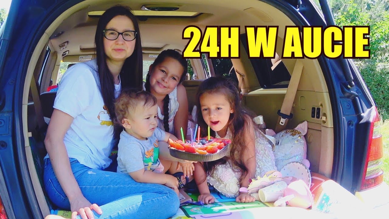 24H W AUCIE - URODZINY MAI! Boimy się Spać w Samochodzie!