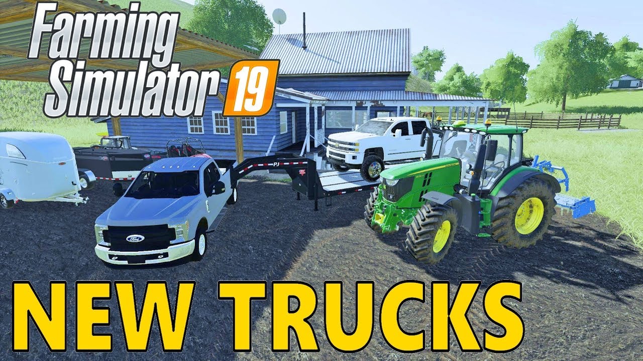 Farming Simulator 19 | 2017 Ford F250 & Chevy 3500 | Homeowner Series | Garage Port