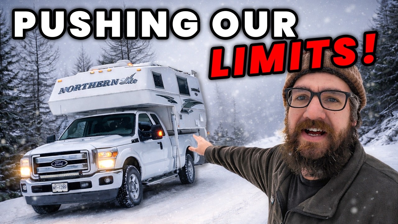 PUSHING OUR LIMITS! Truck Camper on Icy Backroads of West Kootenay&rsquo;s Canada