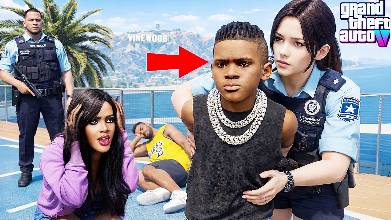 😱👶🏽💔 Kid Franklin Arrested & Going to Prison 😱👶🏽💔GTA 5 Kid Franklin Real Life Mod | S1 EP69