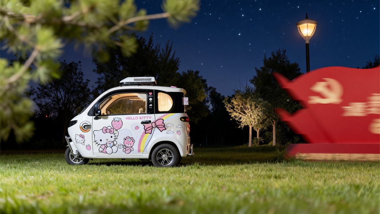 Camp in the world's smallest three-wheeled RV and enjoy a moment of peace.🥰#tricycke#asmr #camping