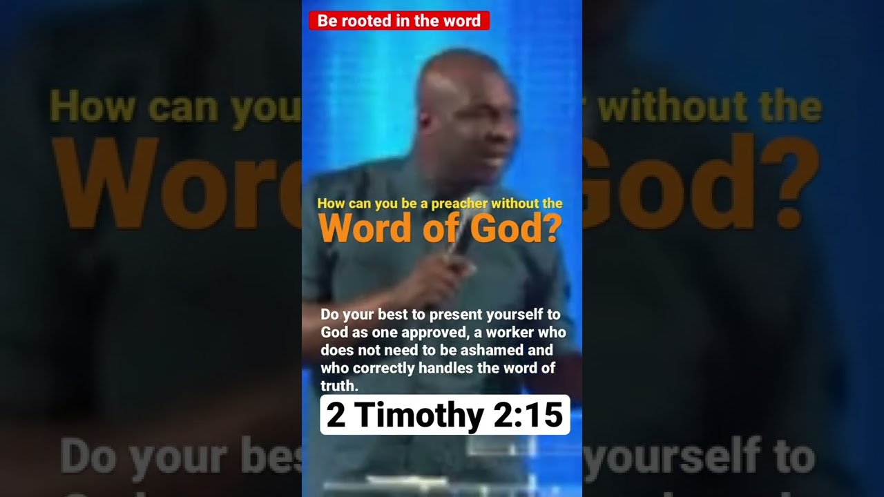 Be rooted in the word, preacher! #apostlejoshuaselman #shorts #thewordofgod #thebible