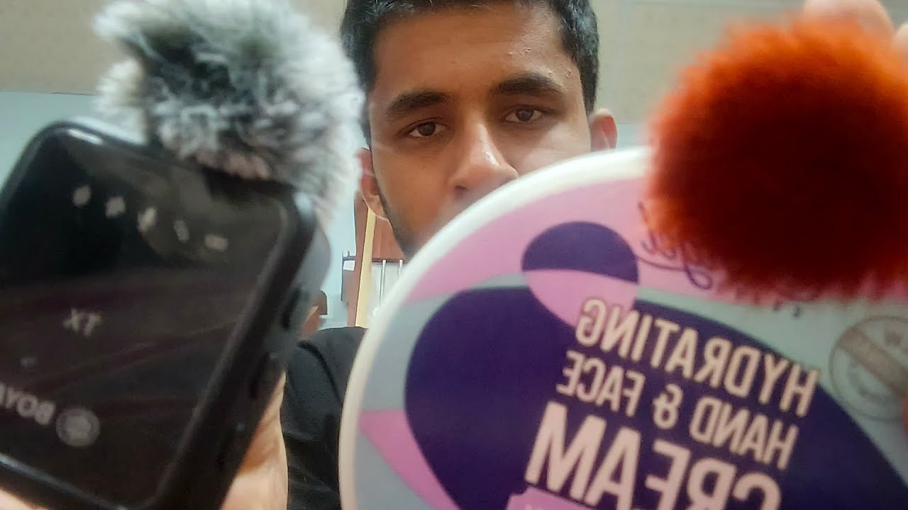 Asmr my new mic 🖌️ brushing and tapping camera lens low quality