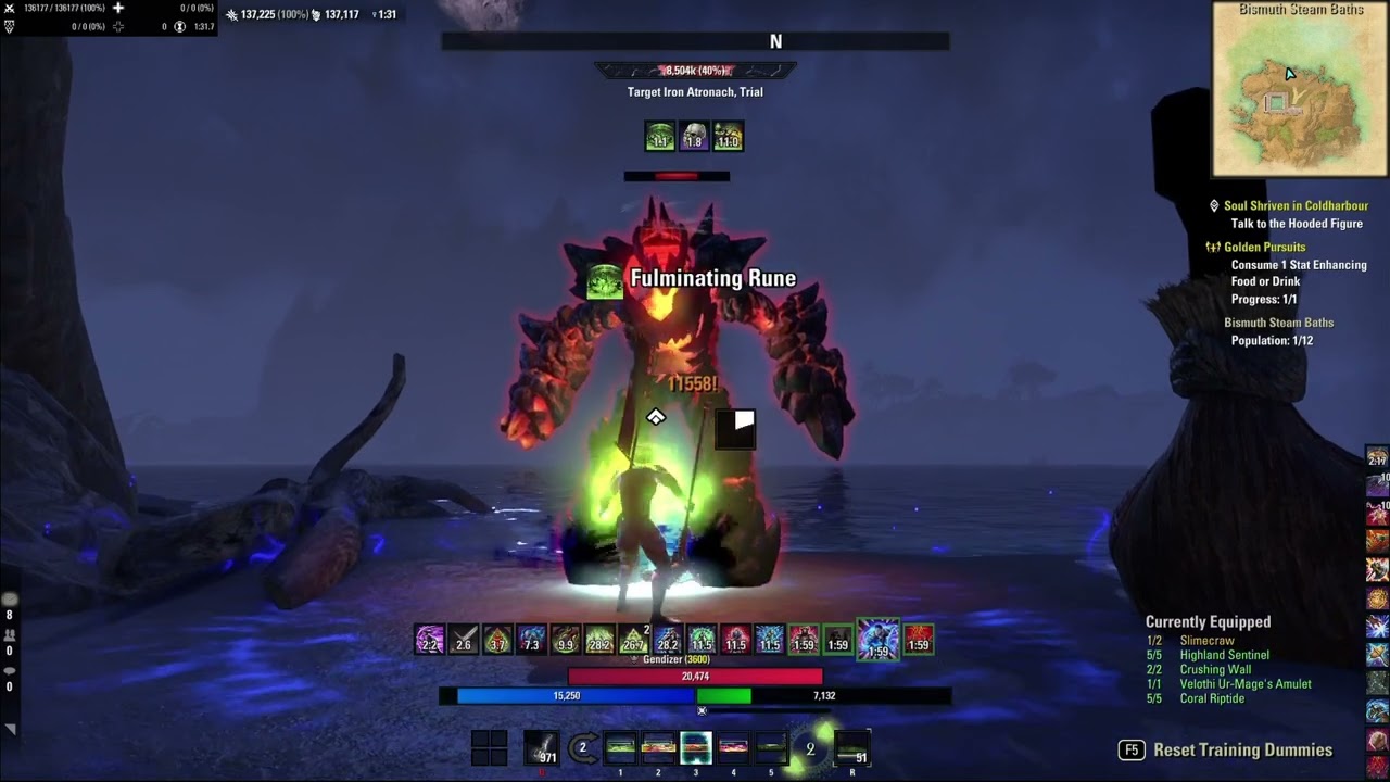 [ESO] fun PTS parse 142k. Arcanist + Necro + NB. Multiclass.