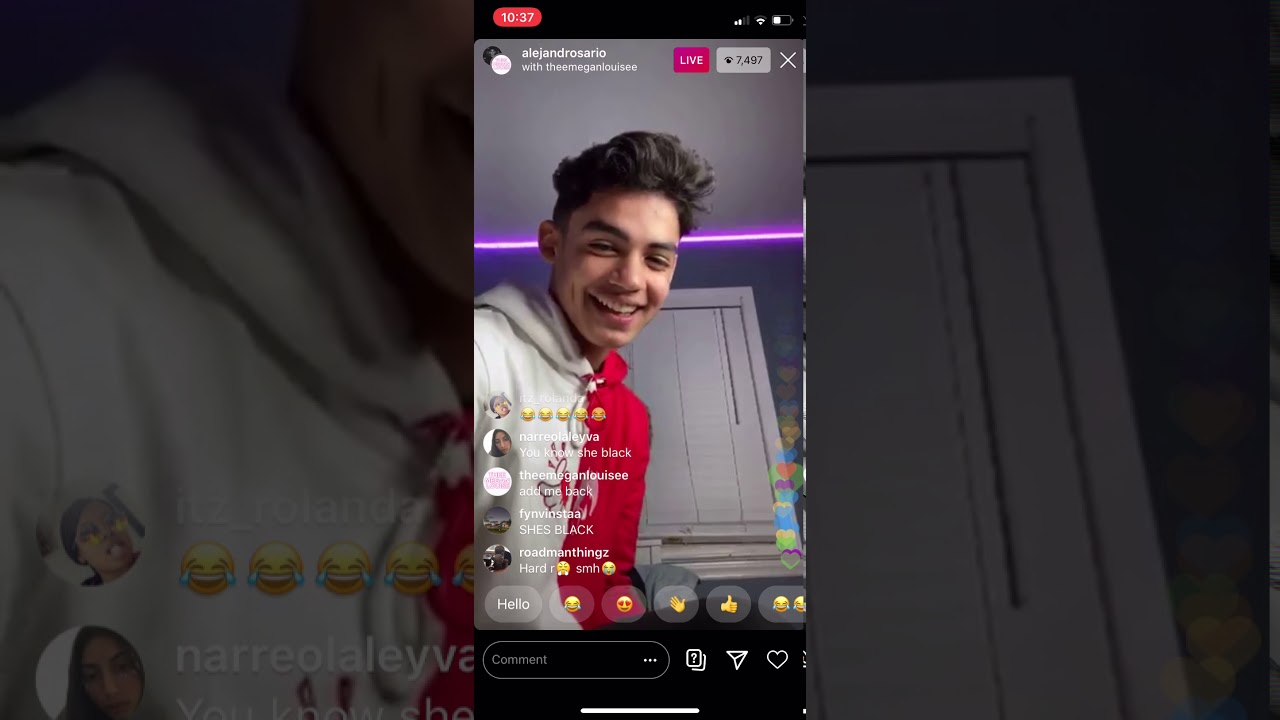 Alejandro Rosario’s Instagram live 2/15/20