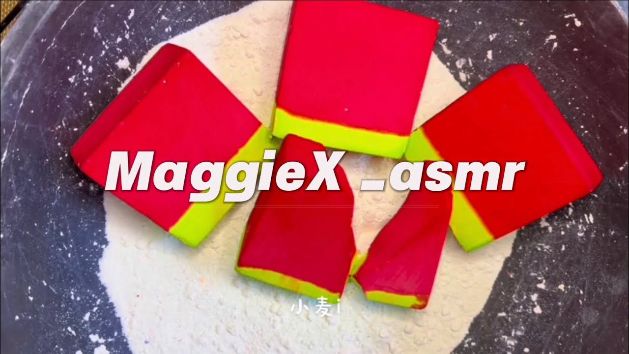 Old video: Watermelon - colored gym chalk～｜ASMR