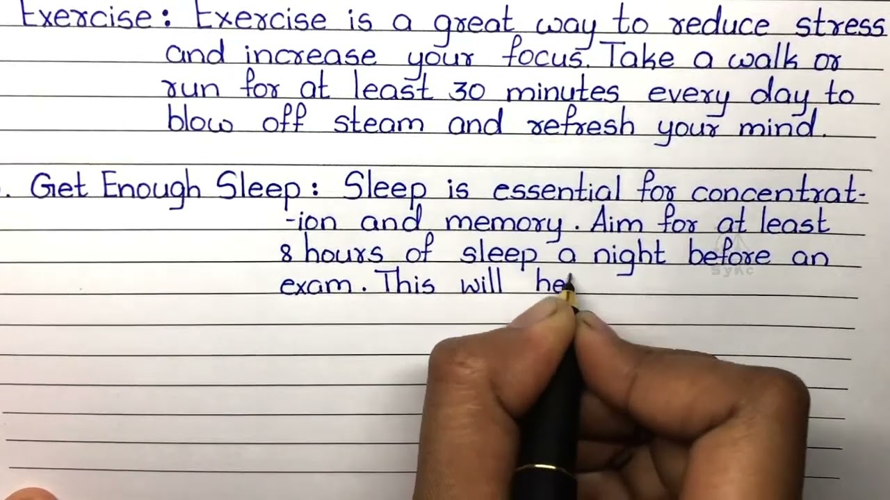 (3) Exam Stress ? Ways to Study Effectively | Scribble Sync | Handwriting Improvement Video | Study