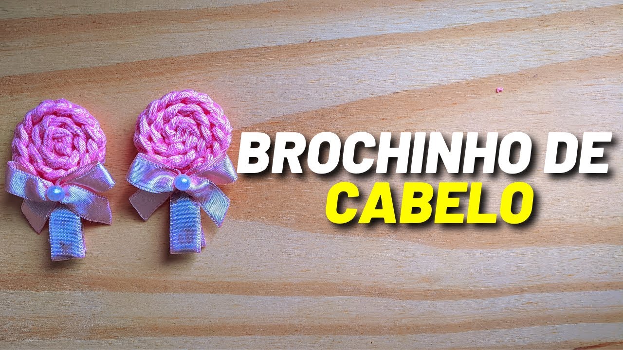 Passo a passo: Brochinho de cabelo em formato de pirulito
