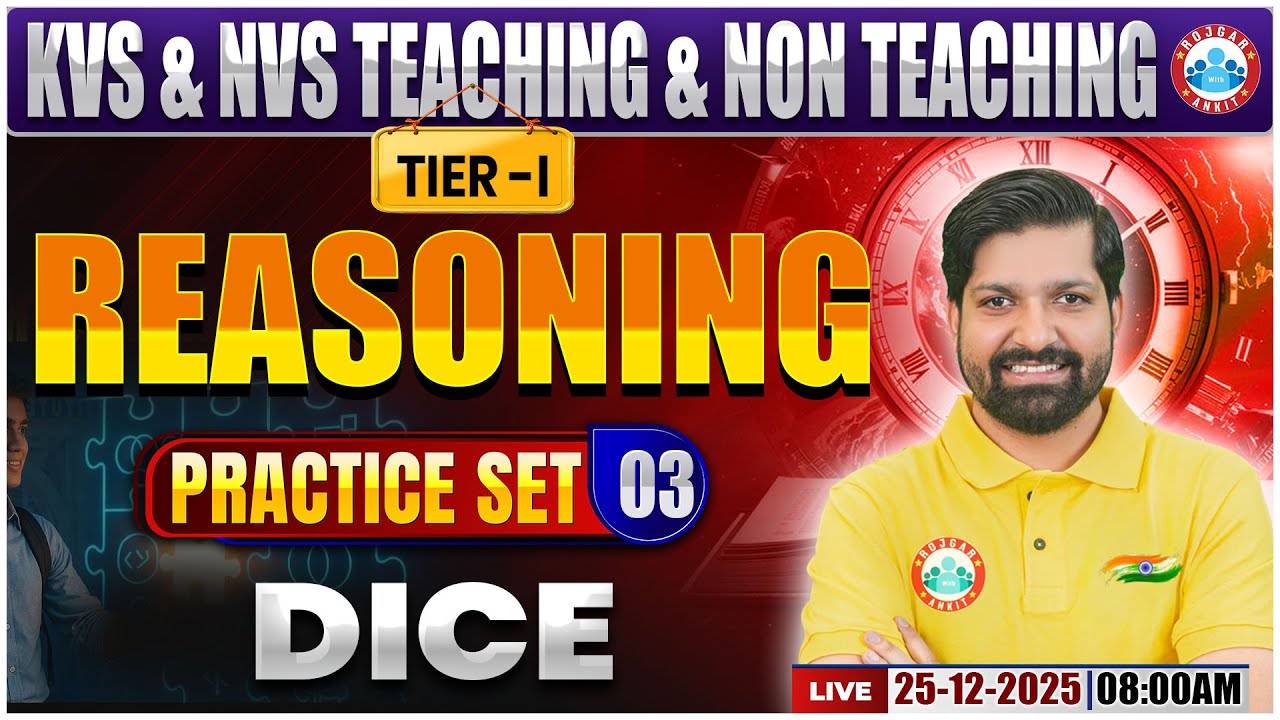 KVS NVS Reasoning Class 2025 | Dice | KVS NVS Tier 1 Reasoning Practice Set #03