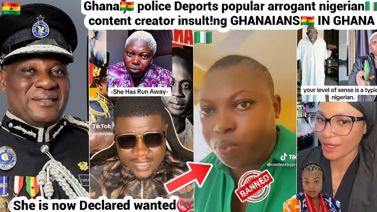 Ghana🇬🇭 police deports popular arrogant nigerian🇳🇬 content creator insult!ng GHANAIANS🇬🇭 IN GHANA