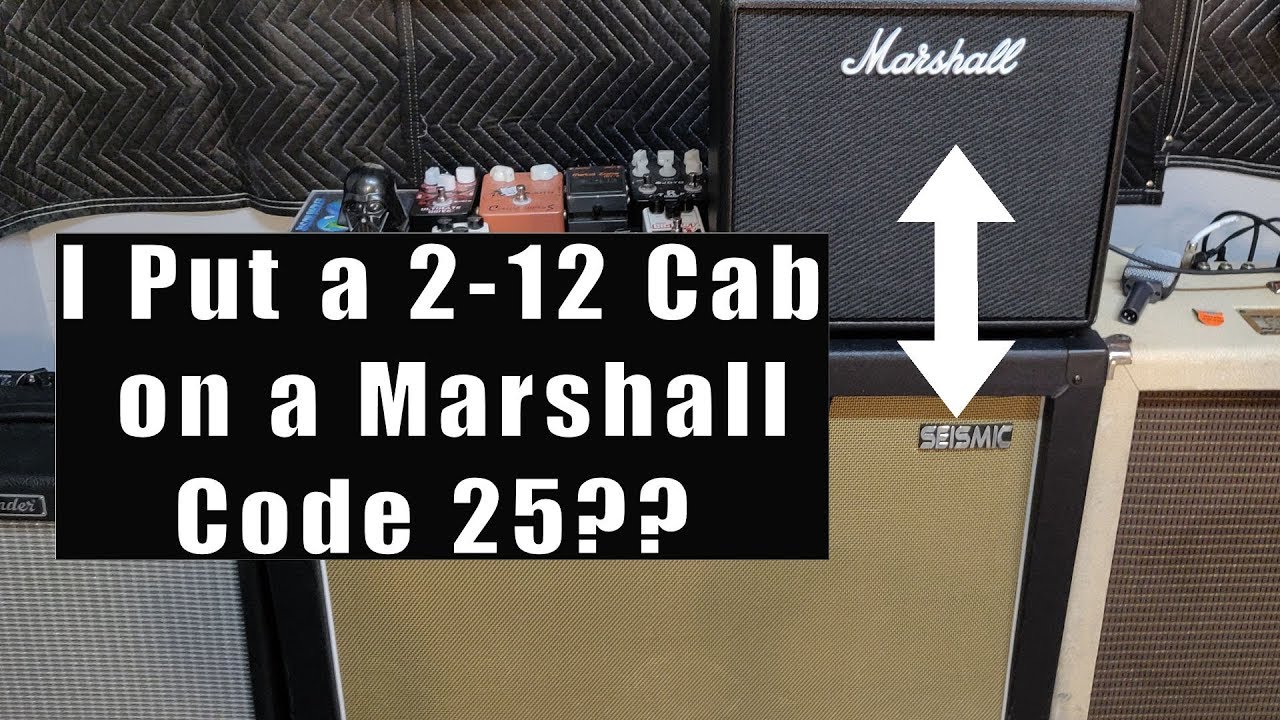Marshall Code 25 through a 2-12 Cab
