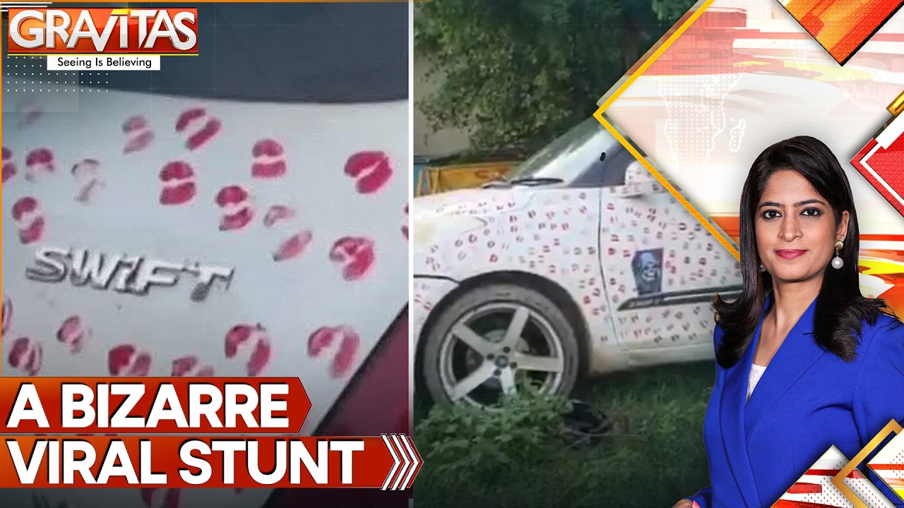 3,000 Kisses Made This Car Go Viral, Cops Make Man Wipe Off Kiss Marks | GRAVITAS | WION News