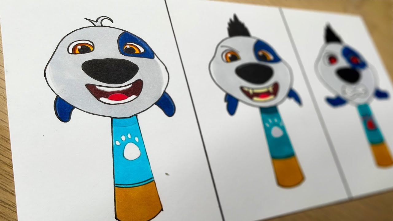 Drawing All Phases in New Incredibox Sprunki OC of Talking Hank / From Phase 1 to 3