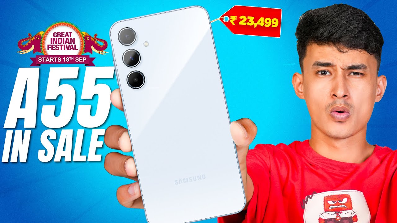 Samsung Galaxy A55 at Lowest Price Ever! 📉😱 Under ₹25K in Sale 2025
