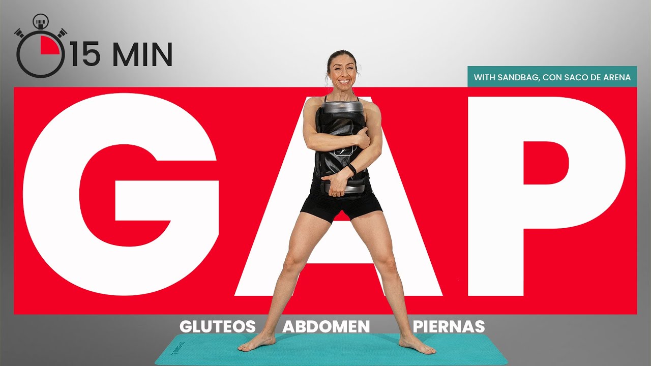 🕒15 MIN. GAP . GLUTEOS, ABDOMEN Y PIERNAS. EJERCICIOS CON SACO DE ARENA. SANDBAG WORKOUT.